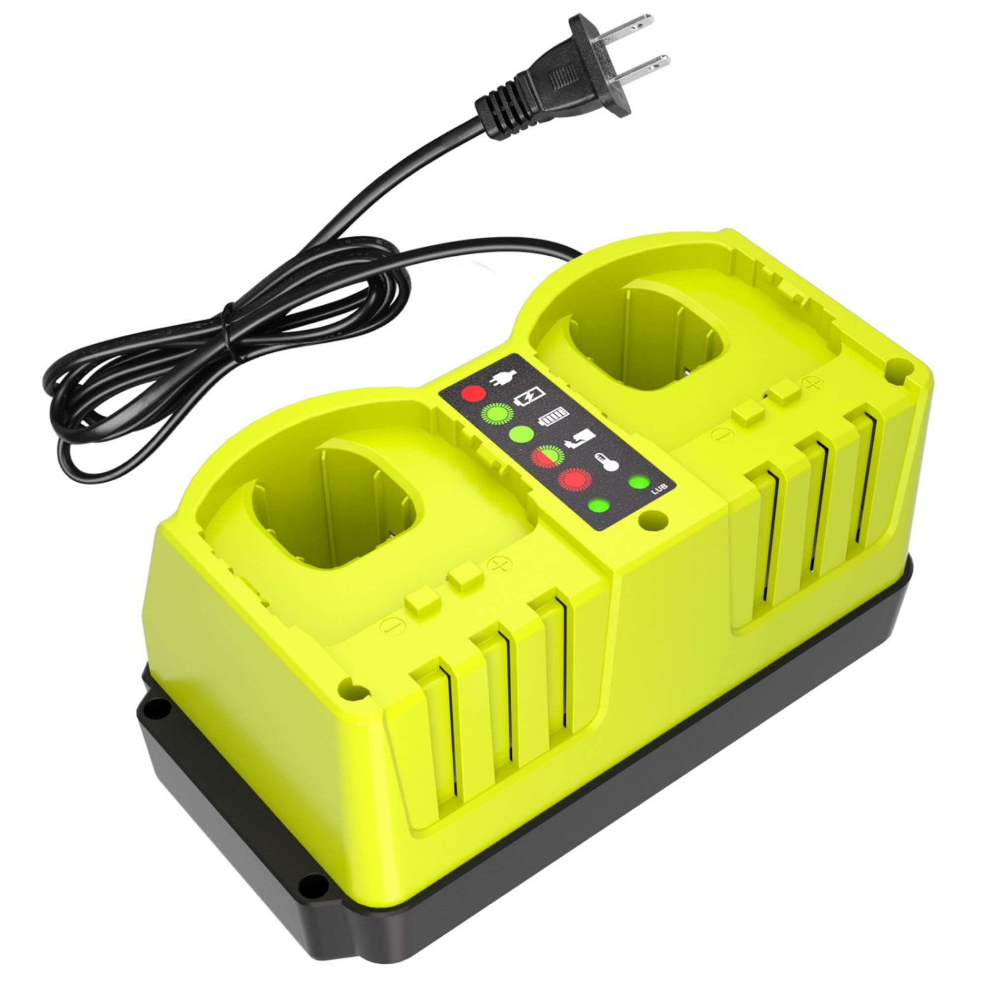 18V Dual-Port Simultaneous Charger for Ryobi ONE+ 18 Volt Battery P102 P103