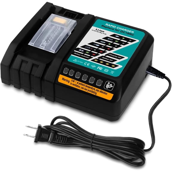 18V High Power Delivery Rapid Charger for Makita 18V 6Ah 5Ah 4Ah 3Ah 2Ah BL1860B BL1850B BL1840B BL1840B 18V Battery Fast Charger DC18RC DC18RD