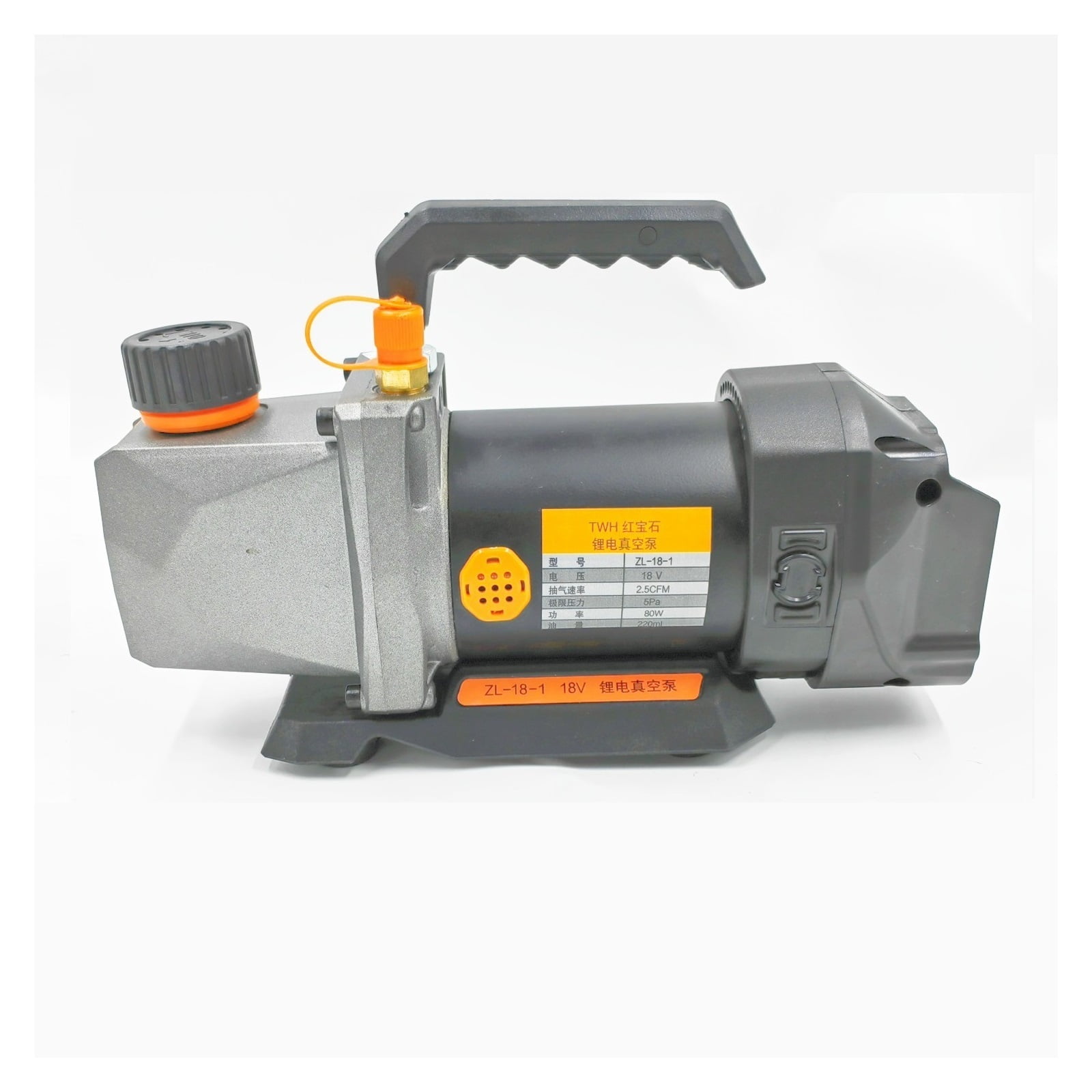 18V Lithium Battery Vacuum Pump 5Pa 80W 2.5CFM 1/4 Air Inlet Refrigeration For Car Household Air Conditioning For 18V Battery ,Outstanding Oil Inlet System