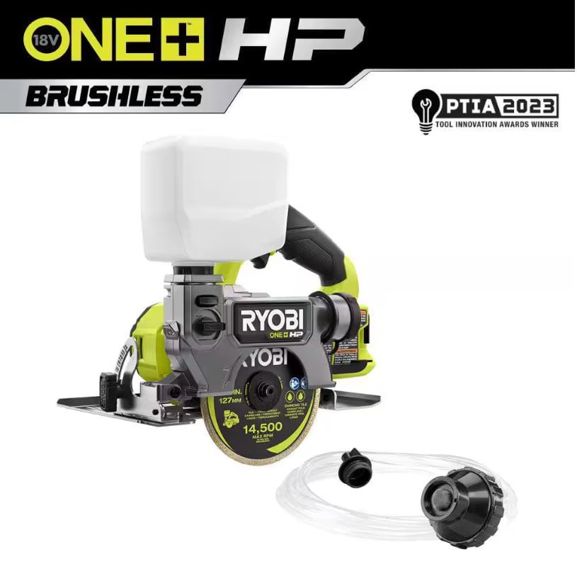 RYOBI - ONE+ HP 18V Cordless Handheld Wet/Dry Masonry Tile Saw (Tool Only)