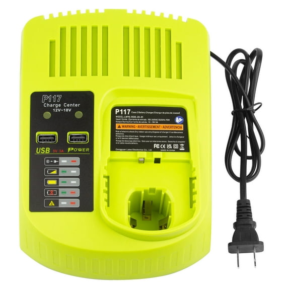 18V P117 Fast Charger For Ryobi ONE+ Plus P108 Li-ion Battery P107 P104 US Plug