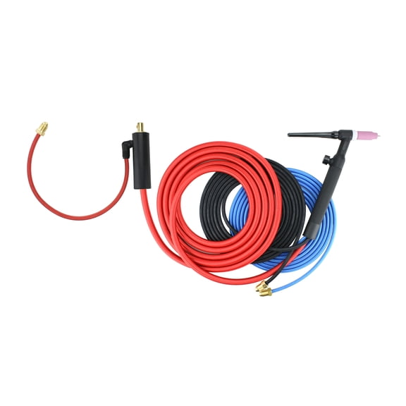 18 Series 350 Amp Water-Cooled TIG Torch – 25 Ft 3-Piece Cable With Stud Connector, Flexible Head Options