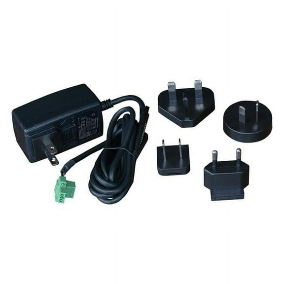18VDC 1A Wallmount Level Power Supply with Plug Tips for US, UK, EU & AU