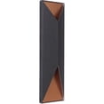thumbnail image 1 of 18W 2 Led Large Outdoor Pocket Wall Lantern In Modern Style 5 Inches Wide By 18 Inches High-Matte Black/Satin Brass Finish Craftmade Lighting, 1 of 2