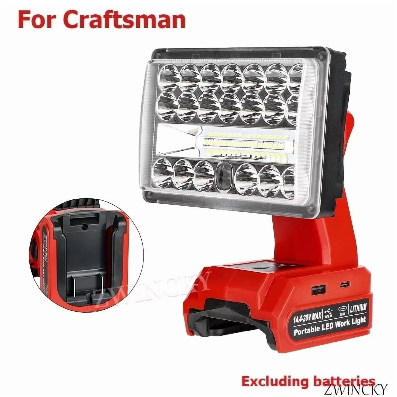 18W 2000LUMEN For Crafts*man 20V Battery Lamp Flood Light Flashlight LED Work Light Spotlight