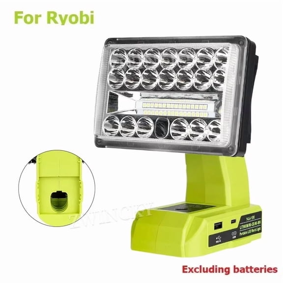 18W 2000LUMEN For Ryo*bi 18V Battery Lamp Flood Light Flashlight LED Work Light Spotlight
