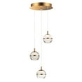 thumbnail image 1 of -18W 3 Led Pendant-11.75 Inches Wide By 5.5 Inches High-Natural Aged Brass Finish Et2 Lighting E24593-93Nab, 1 of 8
