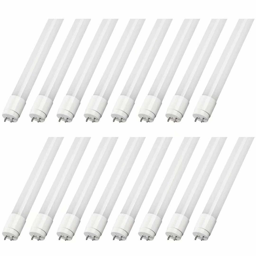 18W 4ft T8 LED Tube Light, 1900lm, 4000K Cool White, 16 Pack