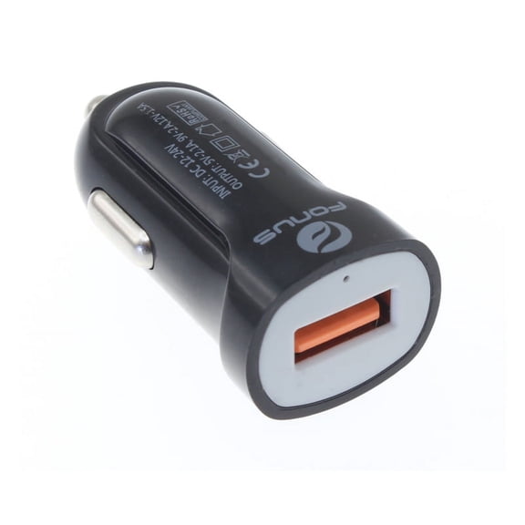 18W Adaptive Fast USB QC Car Charger Smart Detect Technology Compact [Black] for  AT&T iPhone 8 PLUS - Sprint iPhone 8 PLUS - T-Mobile iPhone 8 PLUS - AT&T iPhone 8 - Sprint iPhone 8