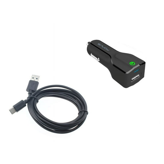 18W Fast Car Charger for Google Pixel 7/Pro/6a/6/Pro Phones - USB Port 6ft Cable Type-C Quick Charge DC Socket Power  Compatible With Pixel 7/Pro/6a/6/Pro Models