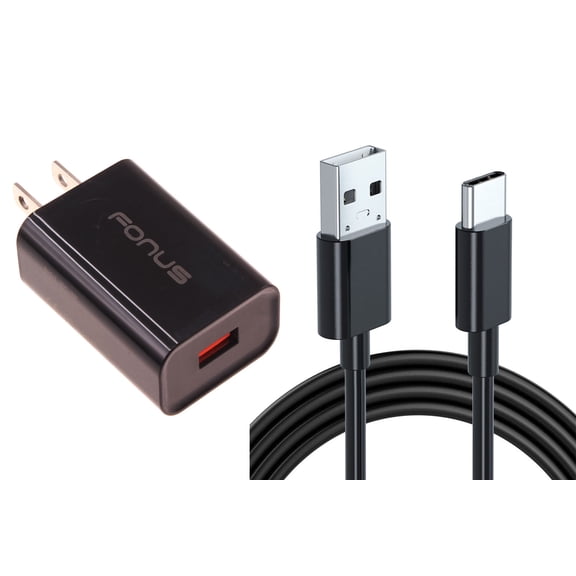 18W Fast Home Charger 6ft Long USB-C Cable for Samsung Galaxy Z Flip 3 5G/Z Flip4/Flip5/Flip6 - Type-C Cord USB Wall Adapter Power Wire Quick Charge QC3.0 Wall Power