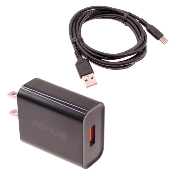 18W Fast Home Charger for Consumer Cellular Verve Snap/Connect - 6ft Long USB-C Cable Type-C Cord USB Wall Adapter Power Wire Quick Charge QC3.0 Wall for Consumer Cellular Verve Snap/Connect