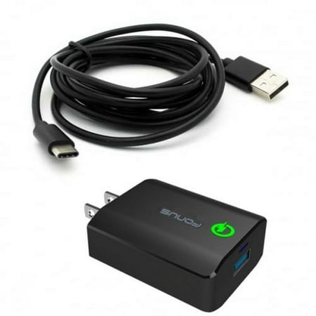 18W Fast Home Charger for Kyocera DuraXV Extreme -- 6ft USB Cable Type-C Turbo Charge Travel Wall Power Adapter USB-C Cord compatible with Kyocera DuraXV Extreme Flip Phone