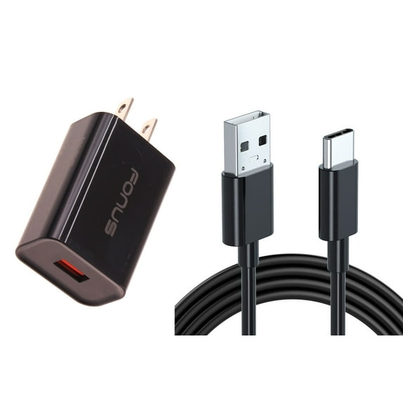 18W Fast Home Charger for T-Mobile REVVL 6x Pro 5G/6 PRO 5G - 6ft Long USB-C Cable Type-C Cord USB Wall Adapter Power Wire Quick Charge QC3.0 Wall for T-Mobile REVVL 6x Pro 5G/6 PRO 5G