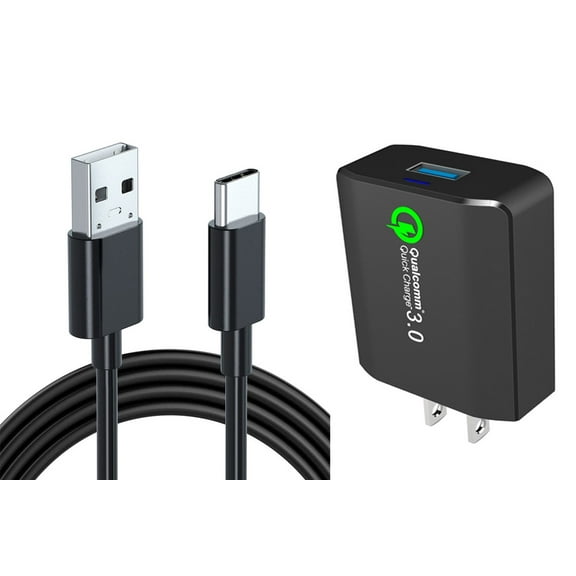 18W Fast Home Charger for Cricket Icon 6/5/4/3 - 6ft USB Cable Type-C Quick Charge Travel Wall