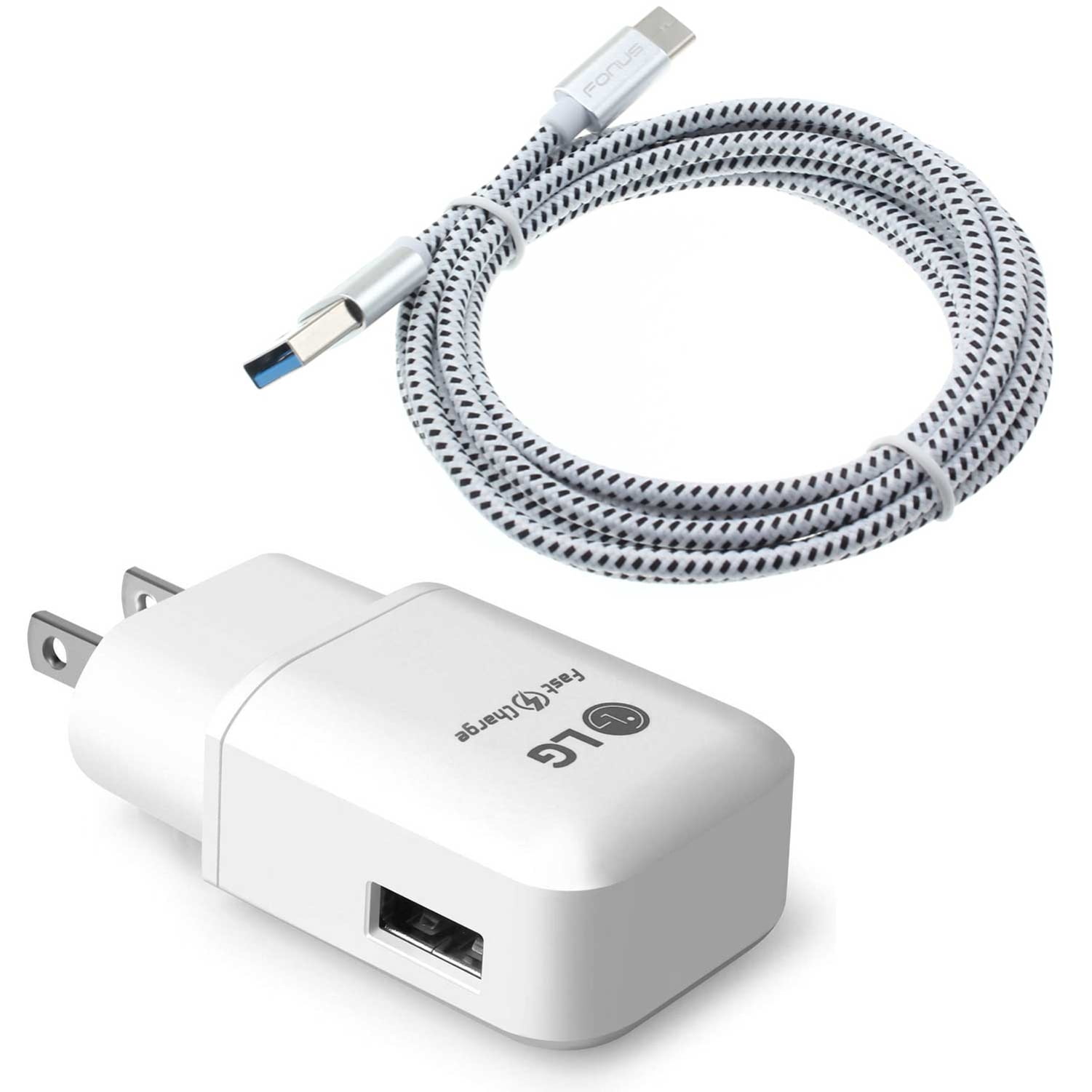 18W Fast Home Charger for Nokia G90/G100 - 6ft USB-C Cable Power Adapter QC3.0 TYPE-C Cord Travel Wall for Nokia G90/G100