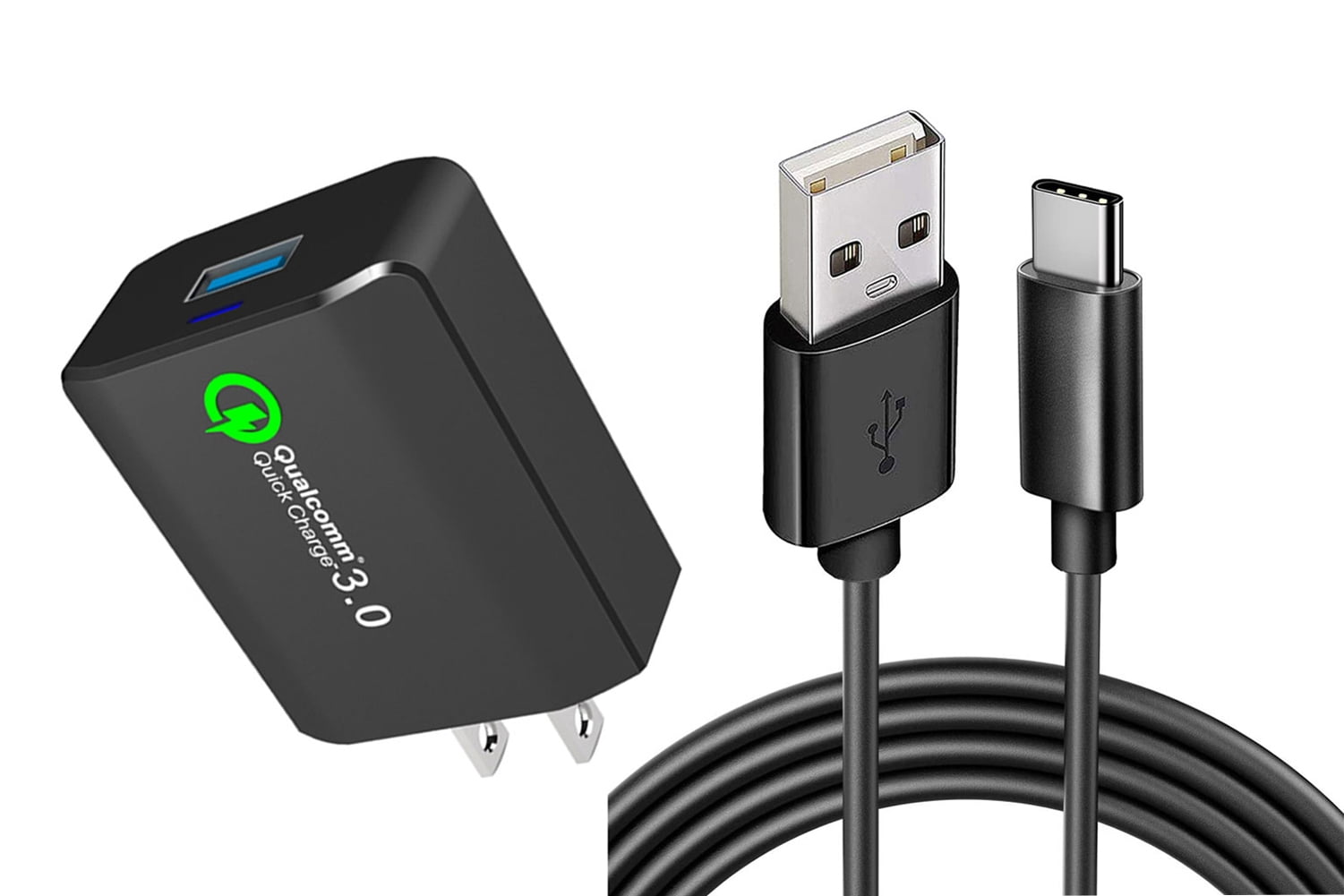 18W Fast Home Charger for Nokia XR21, T21, X100 - 6ft USB Cable Type-C Quick Charge Travel Wall