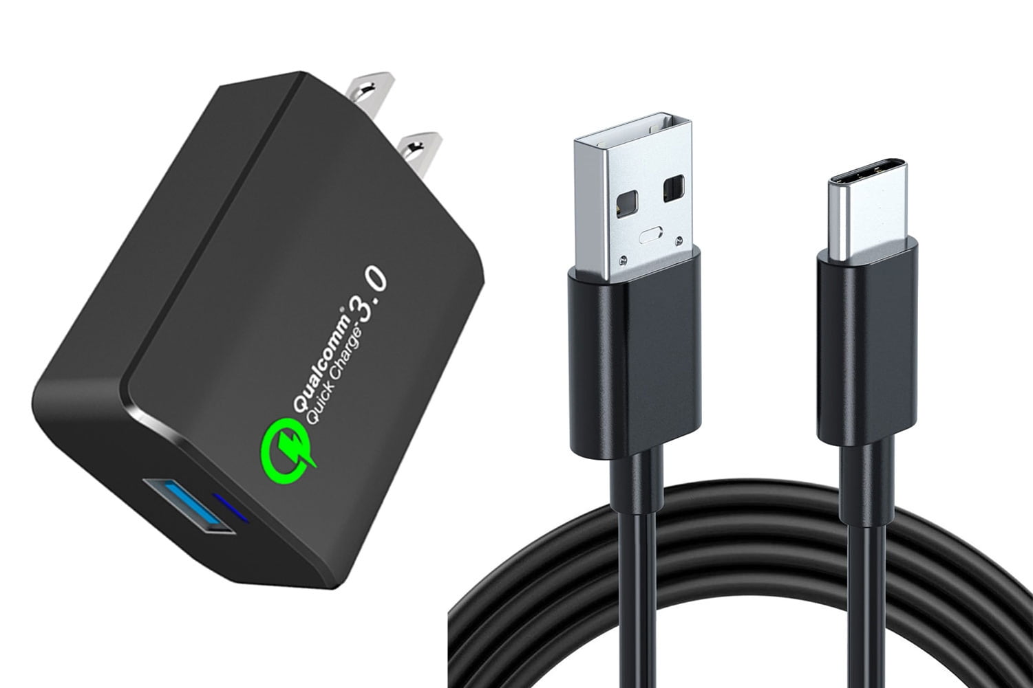 18W Fast Home Charger for Nokia XR21, T21, X100 - 6ft USB Cable Type-C Turbo Charge Travel Wall