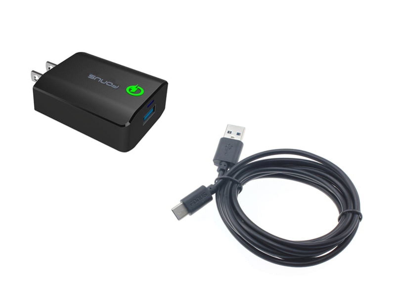 18W Fast Home Charger for T-Mobile REVVL 6 PRO 5G Phone - 6ft USB Cable Type-C Quick Charge Travel Wall R1P Compatible With REVVL 6 PRO 5G