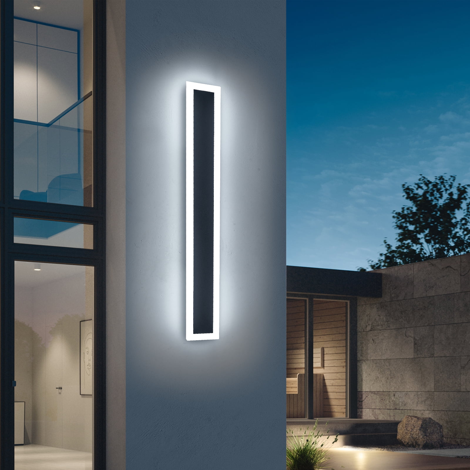 18W LED Wall Lamp Outdoor Indoor Sconce with Acrylic Shade 3000K Warm Light Entryway Light for Porch, Garage, Patio