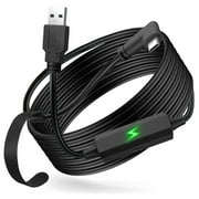 18W Link VR Cable 16FT Compatible with Meta/Quest 3, Quest2/Pro/Pico4 Accessories 2 Port USB 3.0 to USB C 5Gbps High Speed PC Data Transfer for 120HZ PC/Steam VR Headset Video Games