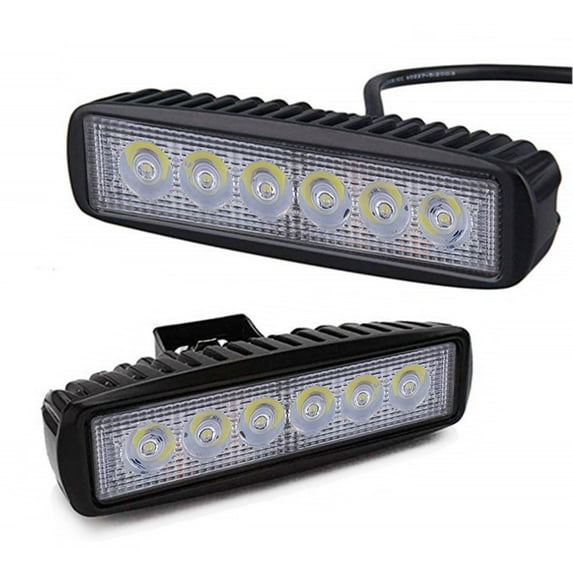 18W Motorcycle LED Light Driving Spotlight 800LM 6500K‑7500K White Light