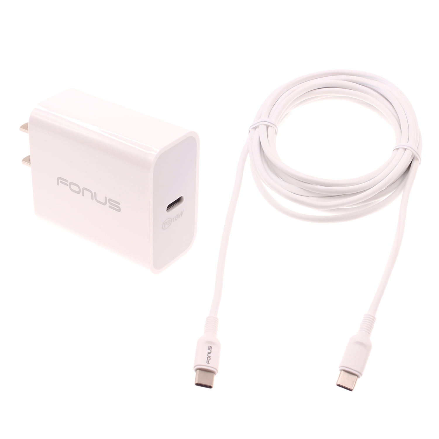 18W PD Home Charger for Nokia G50/G10/G20 - Fast Type-C 10ft Long Cable Quick Power Adapter USB-C for Nokia G50/G10/G20
