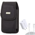 thumbnail image 1 of 18W PD Home Charger w Case Belt Clip for Samsung Galaxy S22 Ultra,S21,Ultra,S20 Ultra,Plus,Fan Edition,FE 5G - Fast Type-C 10ft Long Cable , Rugged Holster Combo, 1 of 12