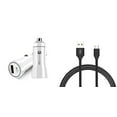 thumbnail image 1 of 18W Premium Car Charger for TCL 50 XL NXTPAPER 5G (High Power Fast Charging Dual USB-C and USB-A Ports) with USB Type-C Cable (6 Feet), 1 of 8