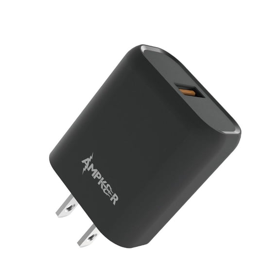 18W Quick Charge 3.0 Fast Charging USB Home Travel Wall Charger for Samsung Galaxy S20 FE, S20, S20+ Plus, S20 Ultra - Black