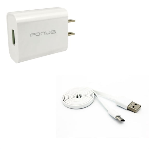 18W Quick Home Charger w MicroUSB 6ft USB Cable Q2W for Blackberry Priv, Q10 - BLU S1, Vivo XL4 XI, Studio X8 HD Touch, Pure View, R1 Plus, Go, Life One X3 X2 Play S, HD