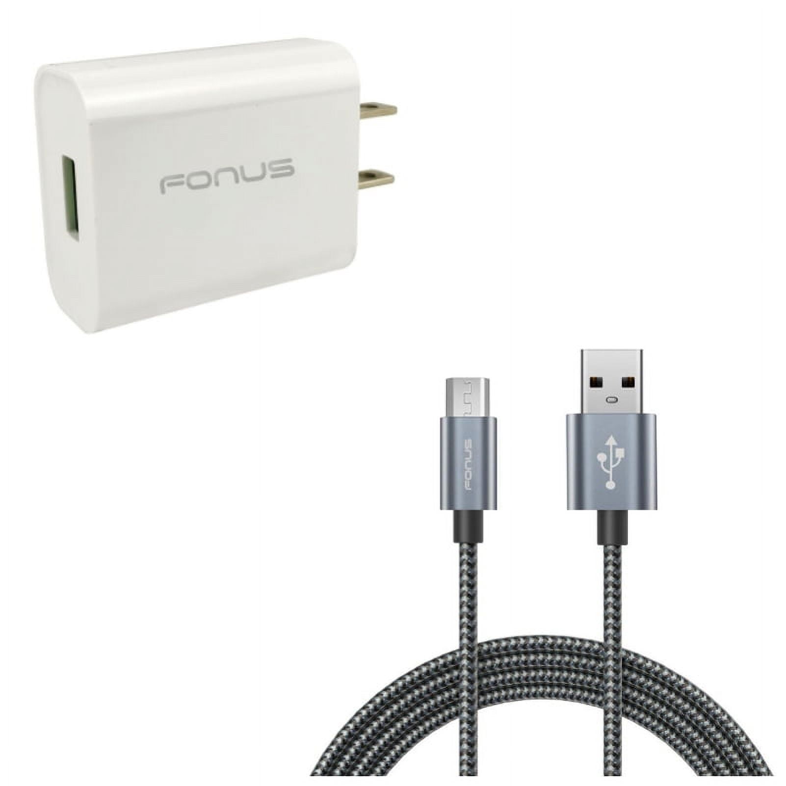 18W Quick Home Charger w MicroUSB 6ft USB Cable Y4A for Motorola Google Nexus 6, DROID MAXX 2 - Nokia 6, 2 V - Samsung Galaxy Stardust Sol Sky, S7 S6 S5, Sport (SM-G860P) Mini S4 Mega SPH-L600