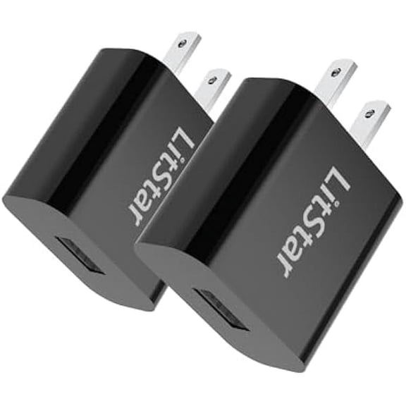 YJJSKEJI 18W USB Wall Charger 5V 3A 2A [2-Pack] Universal Travel Block Cell Phone Charge Compatible with iPhone iPad Google Nexus Samsung LG HTC and More