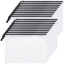 18X Packing Bags Letter Size Zipper Clear Bag Travel 18Pcs Bags Mesh Zipper Document Housekeeping & Organizers Home Textile Storage