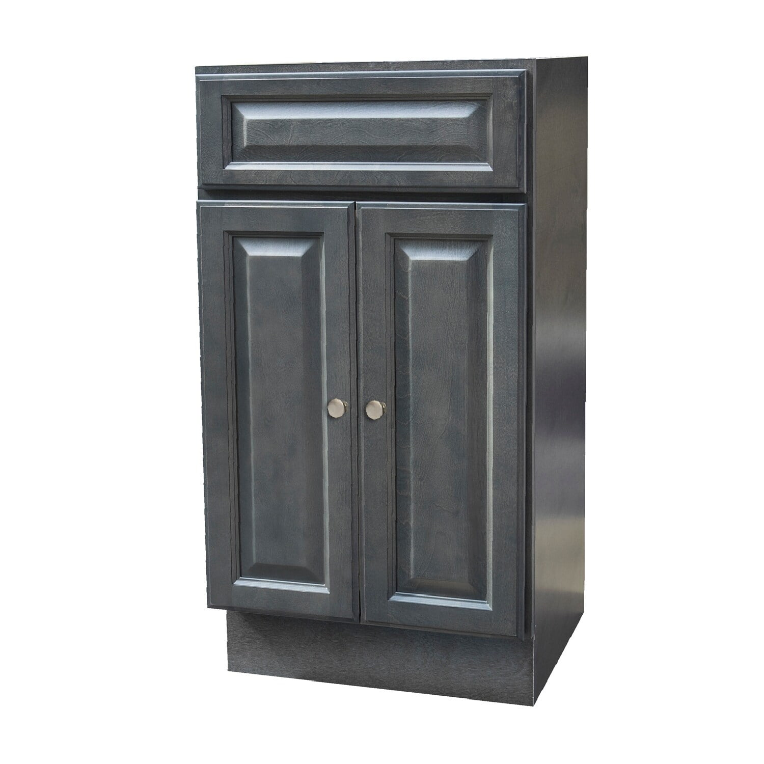 18X16 Raised Panel Slate Gray Bathroom Vanity