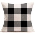 thumbnail image 1 of 18X18 Inch Pillow Covers Buffalo Plaid Farmhouse Pillow Cover Cushion Case Decorative Classic Tartan Pillowcase Cotton Linen for Home Decor Sofa (Plaid A-1Pack), 1 of 4