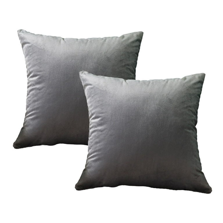 Inyahome Decorative Soft Velvet Throw Pillow Covers Solid Plain