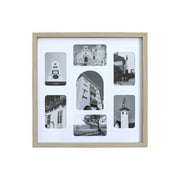 Mainstays – Multi Size Picture Frame – Natural Wood 7 Photo Collage Wall Photo Frame