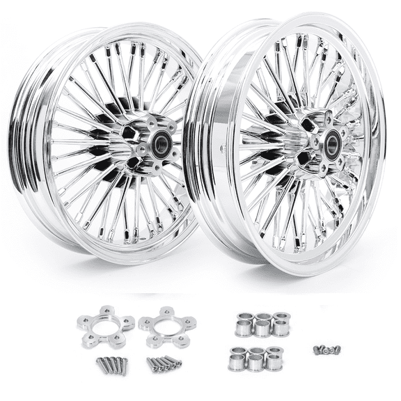 18X3.5 16x3.5 Fat Spoke Front Rear Wheels Rims for Harley Touring Road King Electra Glide Ultra Bagger