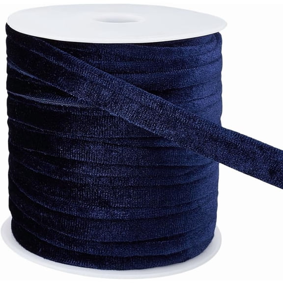 18Yards Medium Blue Velvet Piping Bias Tape 0.47inch Wide Lip Cord Trim Piping Trim with Welting Cord