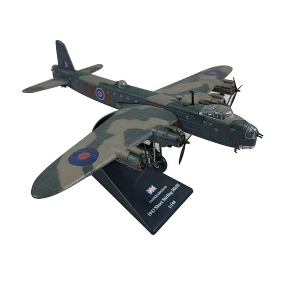 18cm Diecast Alloy 1/144 Scale WWII Short Sterling MK.lll Fighter Aircraft Model Toy Gift TAPDRA Spare Part