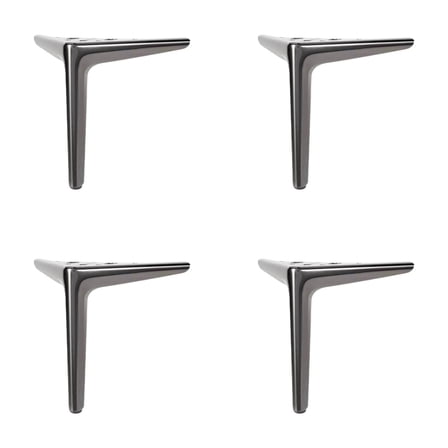 18cm Matte Grey Metal Furniture Legs Set of 4, DIY Replacement for Cabinet Legs, Sofa Legs, Chair Legs