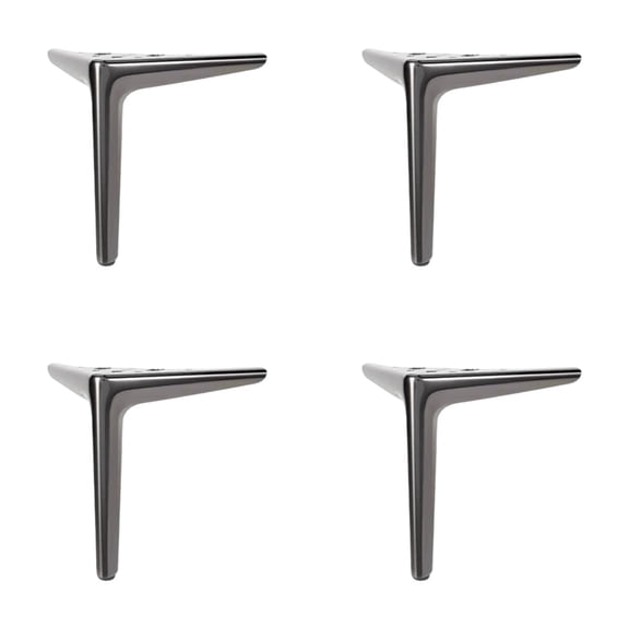 18cm Matte Grey Metal Furniture Legs Set of 4, DIY Replacement for Cabinet Legs, Sofa Legs, Chair Legs