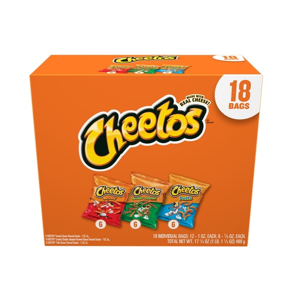 Cheetos Cheese Flavored Snacks Variety Pack, 18 pack