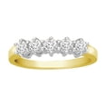 thumbnail image 1 of 18ct Gold Jewelco London 0.5ct Diamond 5 Stone Eternity Ring 4mm, 1 of 5