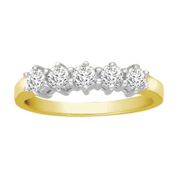 18ct Gold Jewelco London 0.5ct Diamond 5 Stone Eternity Ring 4mm