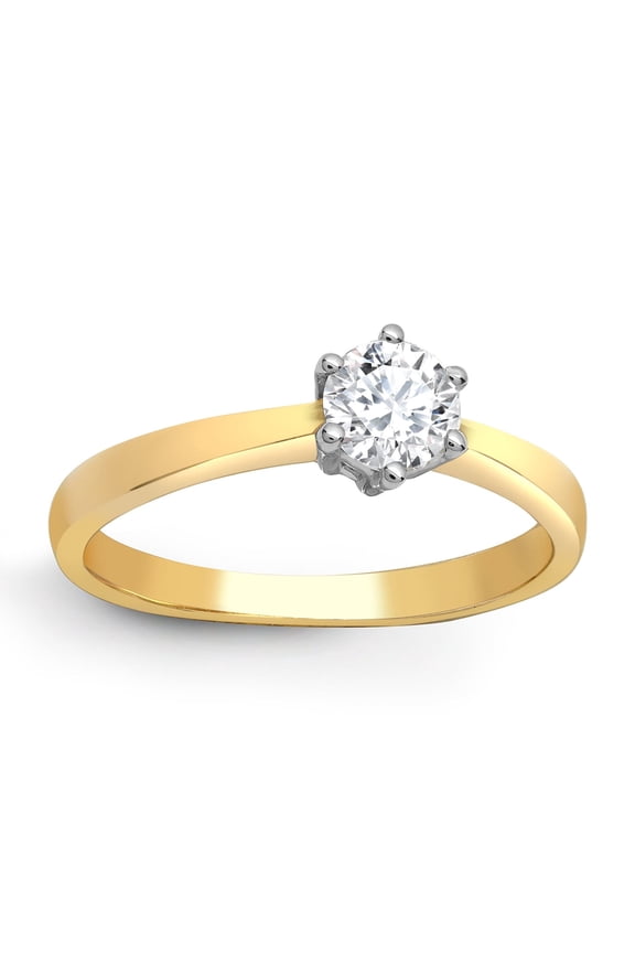18ct Gold Jewelco London 1ct Diamond Solitaire Engagement Ring 8mm