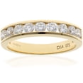 thumbnail image 1 of 18ct Gold Jewelco London 3/4ct Diamond 9 Stone Channel Set Eternity Ring 3mm, 1 of 6