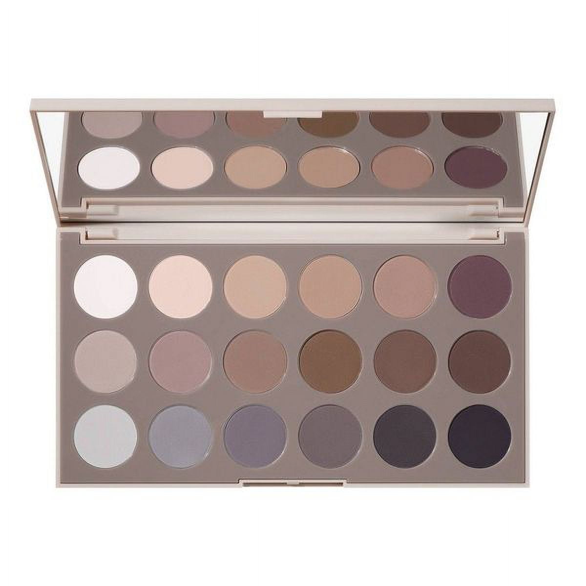 18-Pan Cool-Toned Matte Eyeshadow Palette with Mirror