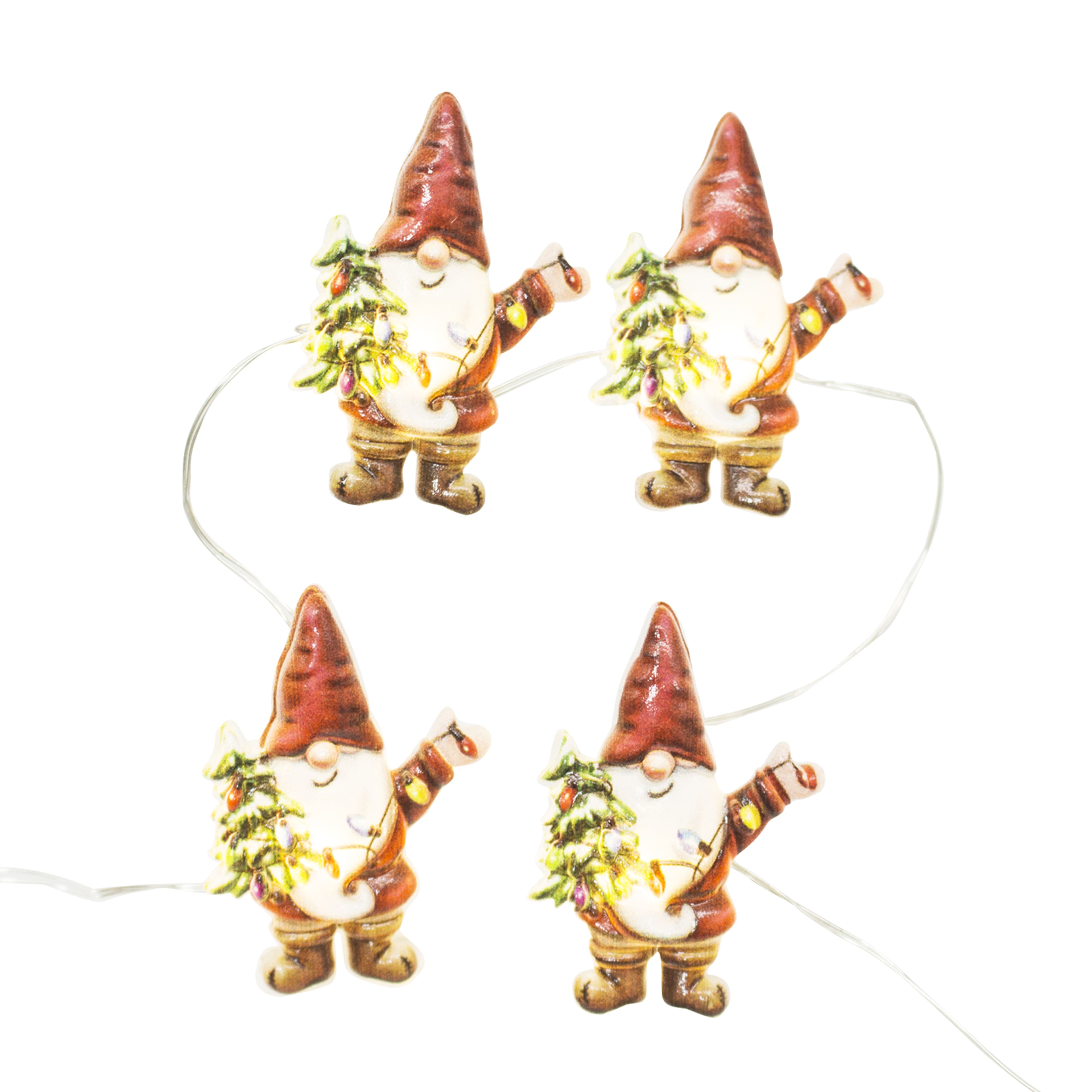 18ct. Warm White Gnome LED Crafting Lights with Silver Wire by Ashland